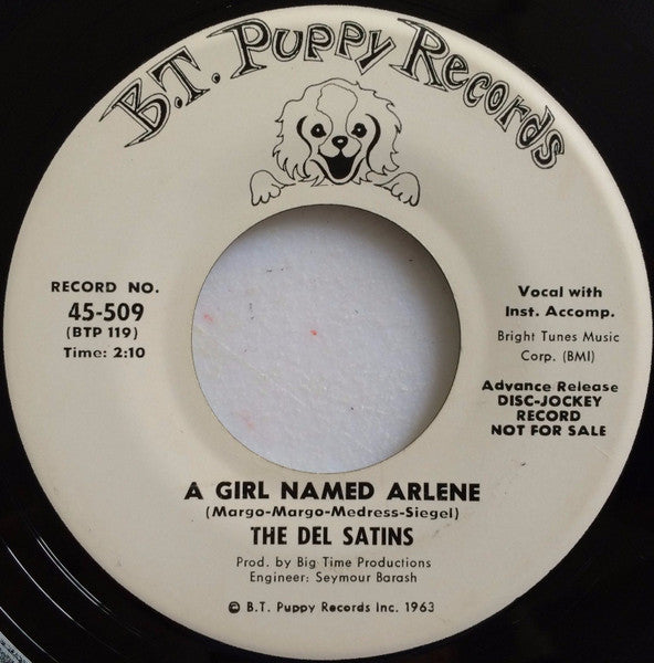 The Del-Satins : Sweets For My Sweet / A Girl Named Arlene (7", Promo)