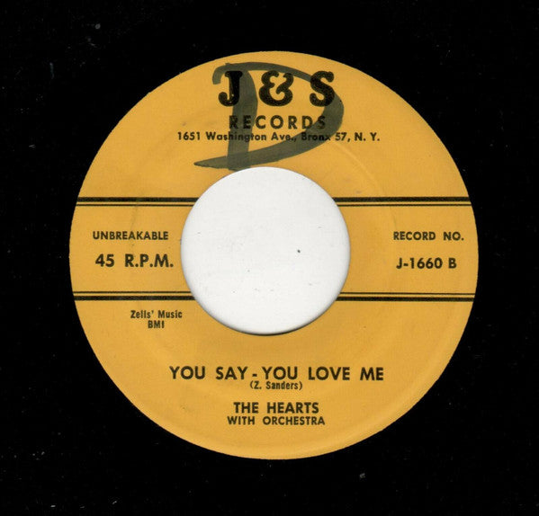 The Hearts : So Long, Baby / You Say-You Love Me (7")