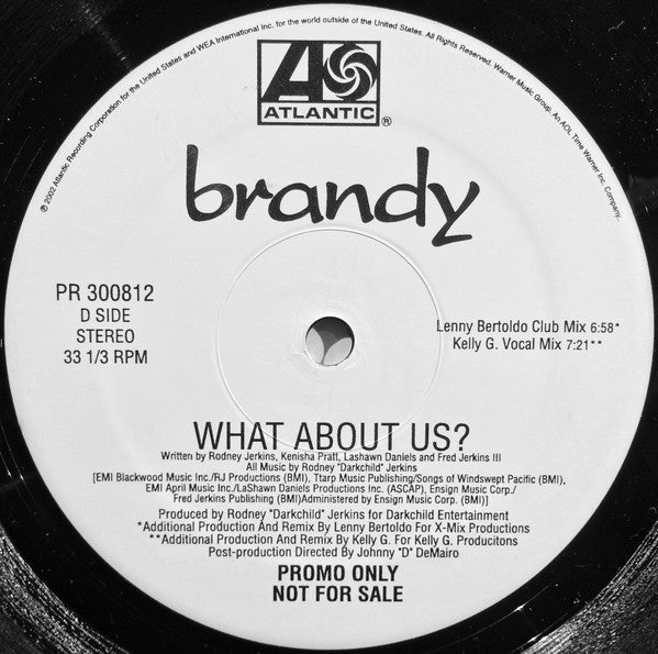 Brandy (2) : What About Us (2x12", Promo)