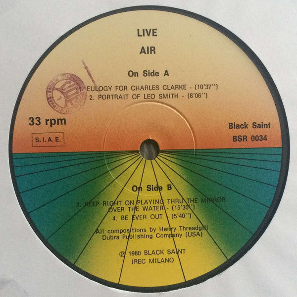 Air (4) : Live Air (LP, Album)