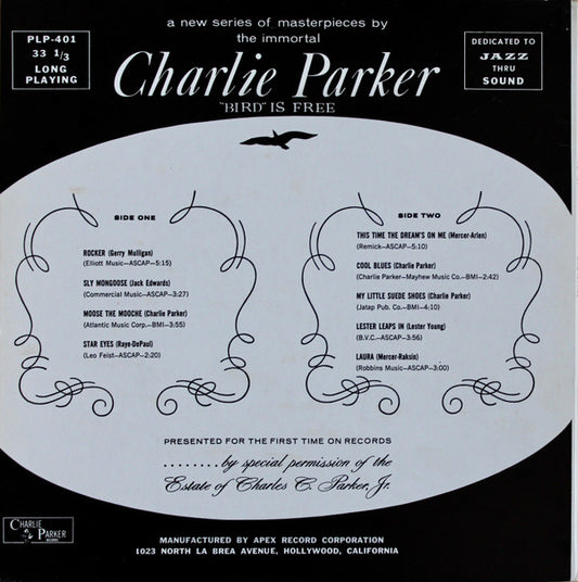 Charlie Parker : "Bird" Is Free (LP, Album)