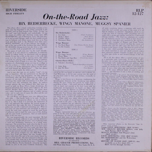 Bix Beiderbecke, Wingy Manone, Muggsy Spanier : On-the-Road Jazz (LP, Comp)