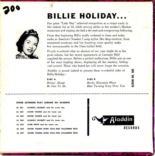 Billie Holiday : Singing The Blues ... (7", EP)
