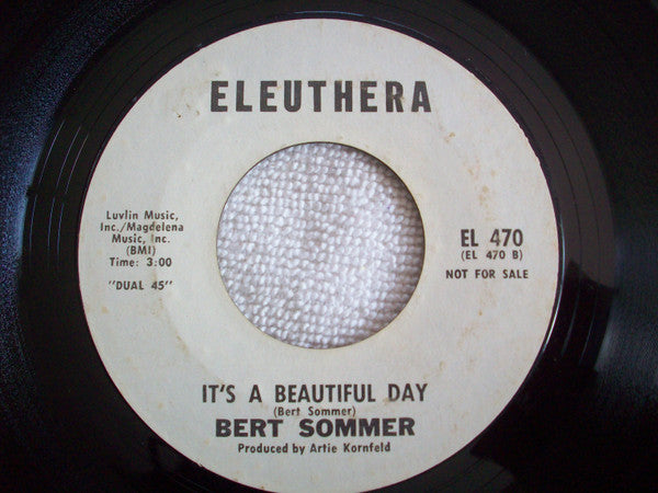 Bert Sommer : We're All Playing In The Same Band / It's A Beautiful Day (7", Promo)
