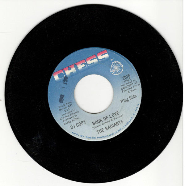 The Radiants : Book Of Love / Another Mule Is Kicking In Your Stall (7", Promo)