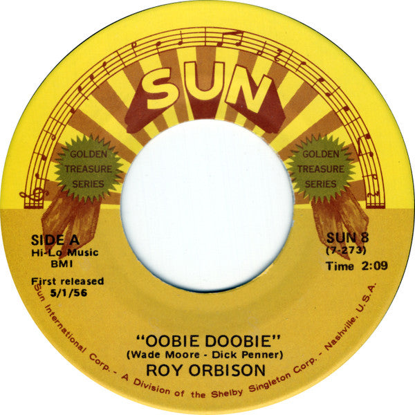 Roy Orbison : Ooby Dooby / Go! Go! Go! (Move On Down The Line) (7", Single, RE)