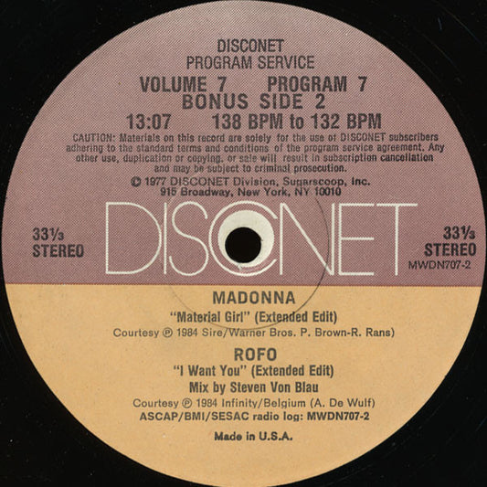 Various : Volume 7 Program 7 (2x12")