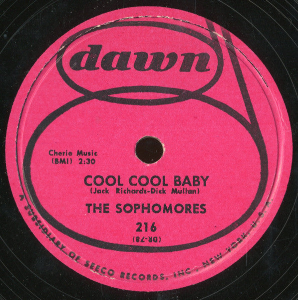 The Sophomores : Cool Cool Baby / Every Night About This Time (10")