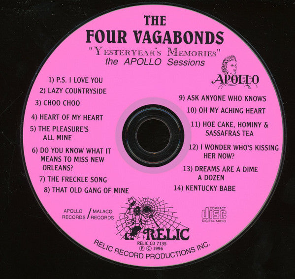 The Four Vagabonds : Yesteryear's Memories (CD, Comp)