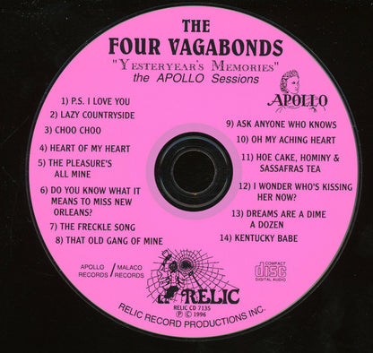 The Four Vagabonds : Yesteryear's Memories (CD, Comp)