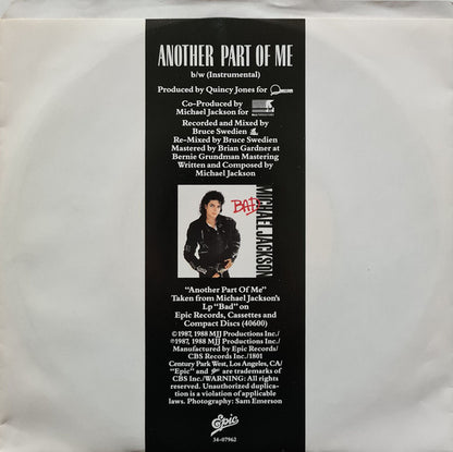Michael Jackson : Another Part Of Me (7", Single)