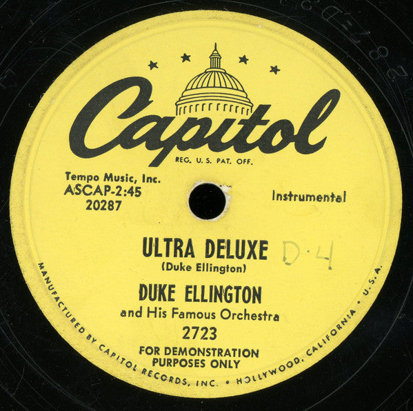 Duke Ellington Quintet / Duke Ellington And His Orchestra : Blue Moon / Ultra Deluxe (10", Single, Promo)