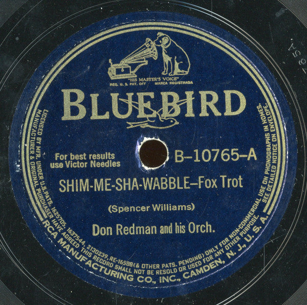 Don Redman And His Orchestra : Shim-me-sha-wabble / Chant Of The Weed (Shellac, 10")