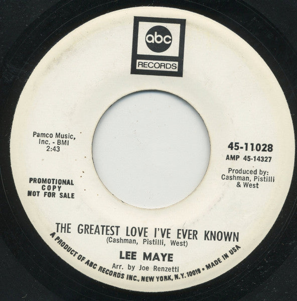 Arthur Lee Maye : If You Leave Me (7", Single, Promo)