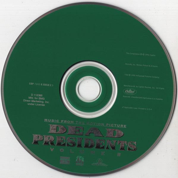 Various : Dead Presidents - Volume II - Music From The Motion Picture (CD, Album, Comp, Club)