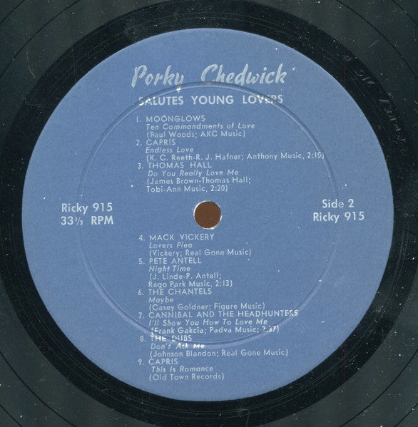 Various, Porky Chedwick : Porky Chedwick Salutes Young Lovers - Volume 6 (LP, Comp)