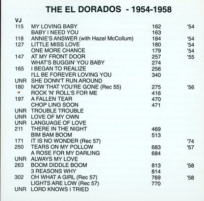 The El Dorados : The Eldorados Featuring Pirkle Lee Moses, Jr. (CD, Mono, Unofficial)