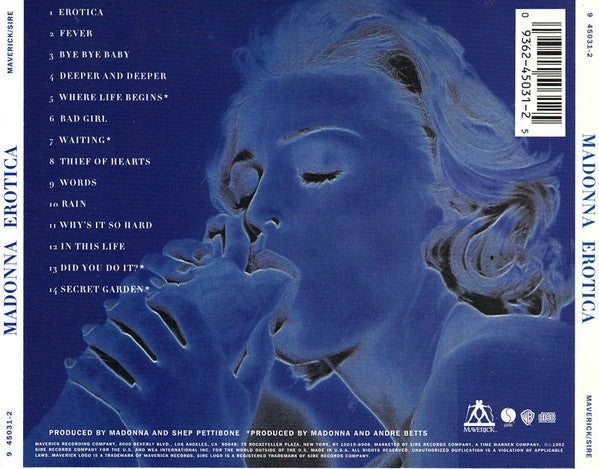 Madonna : Erotica (CD, Album, DAD)
