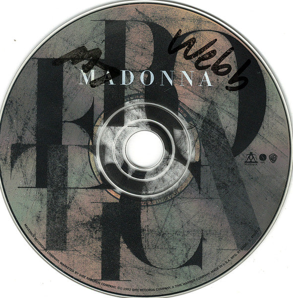 Madonna : Erotica (CD, Album, DAD)
