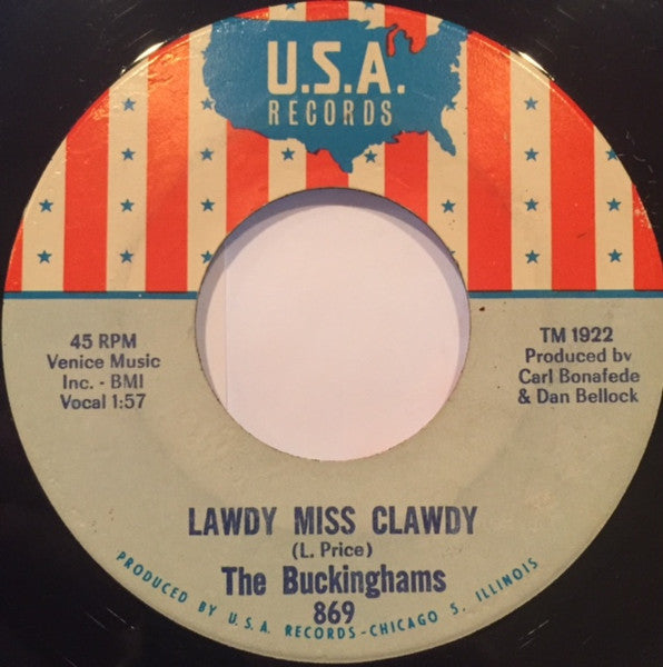 The Buckinghams : Lawdy Miss Clawdy / I Call Your Name (7", Single)