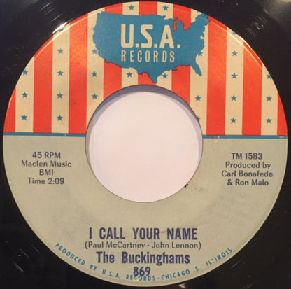 The Buckinghams : Lawdy Miss Clawdy / I Call Your Name (7", Single)