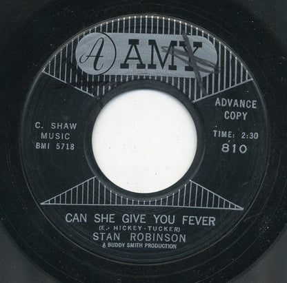 Stan Robinson (3) : Can She Give You Fever / Rhinoceros (7", Single, Promo, Styrene)