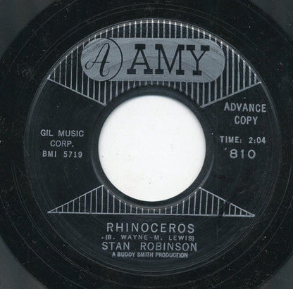 Stan Robinson (3) : Can She Give You Fever / Rhinoceros (7", Single, Promo, Styrene)