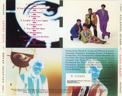 Atlantic Starr : Love Crazy (CD, Album, Club, BMG)