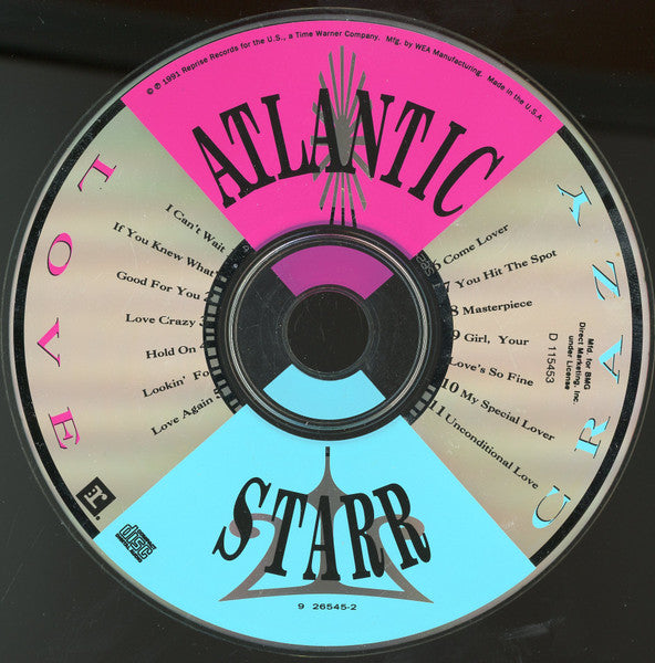 Atlantic Starr : Love Crazy (CD, Album, Club, BMG)
