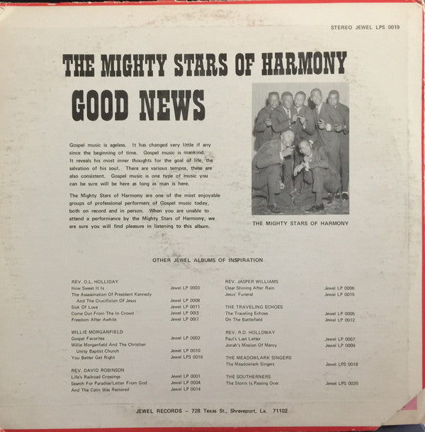 Mighty Stars Of Harmony : Good News (LP, Album)
