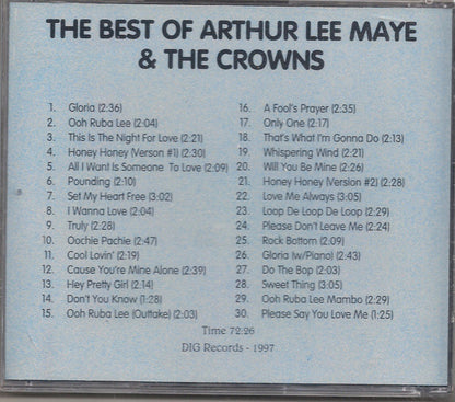 Arthur Lee Maye & The Crowns : The Best Of Arthur Lee Maye And The Crowns (CD, Comp)