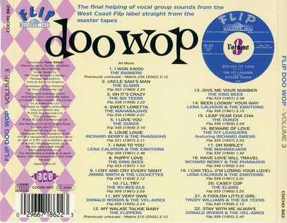 Various : Flip Doo Wop Volume 3 (CD, Album, Comp)