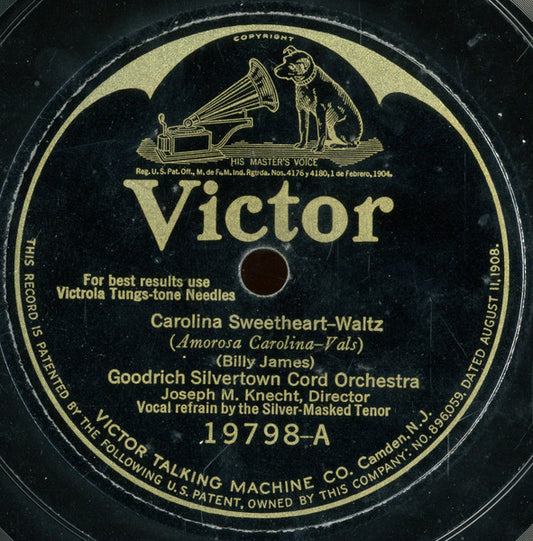 B.F. Goodrich Silvertown Cord Orchestra : Carolina Sweetheart / I Wonder Where We've Met Before (Shellac, 10")