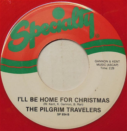 The Pilgrim Travelers : Silent Night (7", Single, Red)