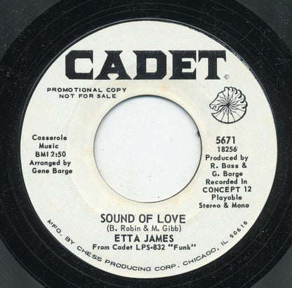 Etta James : When I Stop Dreaming / Sound Of Love (7", Promo, Styrene)