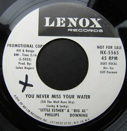 Esther Phillips & Al Downing : You Never Miss Your Water (Till The Well Runs Dry) / If You Want It (I've Got It) (7", Promo)