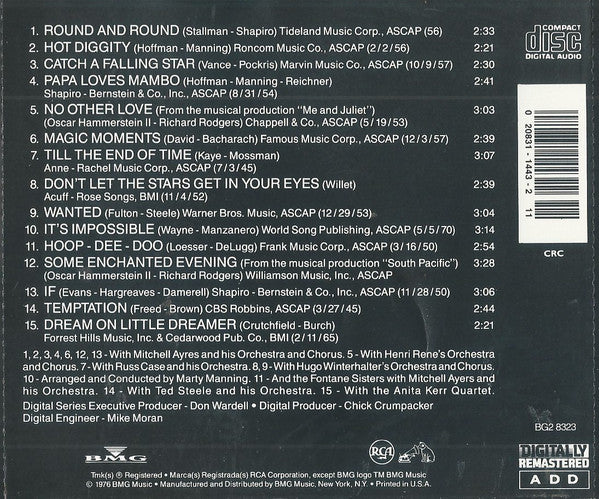 Perry Como : All Time Greatest Hits (CD, Comp, Club, CRC)