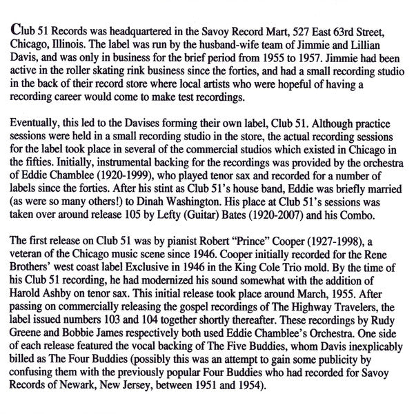 Various : The Best Of Club 51 Records (CDr, Comp)