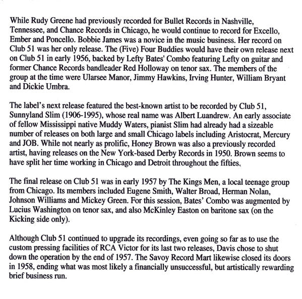Various : The Best Of Club 51 Records (CDr, Comp)