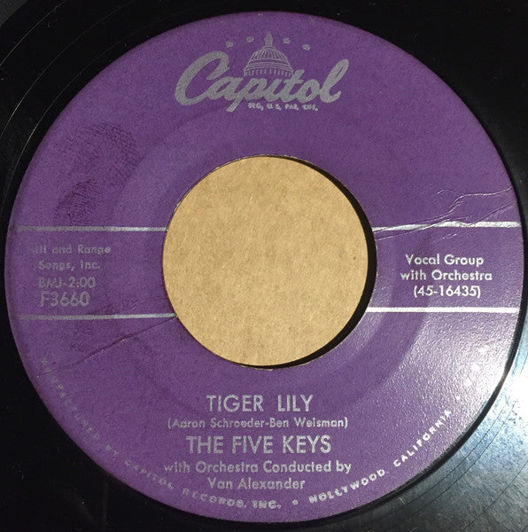 The Five Keys : Tiger Lily / Let There Be You (7", Single)