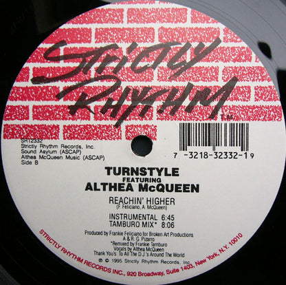 Turn-Style Featuring Althea McQueen : Reachin' Higher (12")
