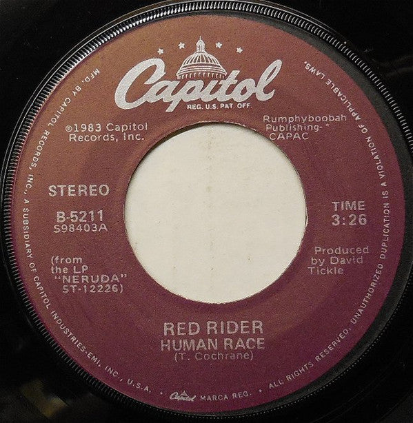 Red Rider : Human Race (7", Single)
