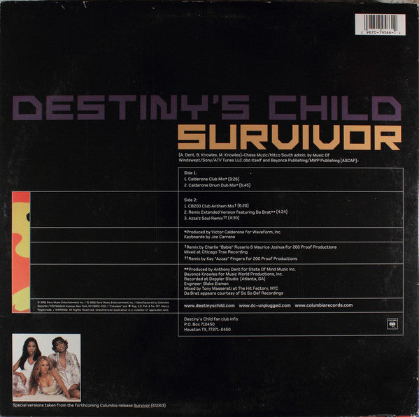 Destiny's Child : Survivor (Dance Mixes) (12")