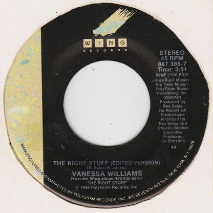 Vanessa Williams : The Right Stuff (7", Single)