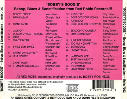 Various : Bobby's Boogie (Bebop, Blues, & Sanctification) (CD, Comp, Mono)