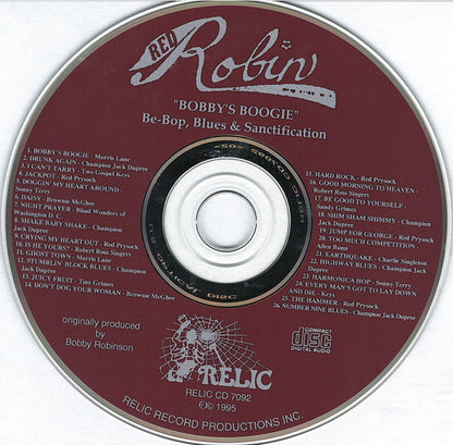 Various : Bobby's Boogie (Bebop, Blues, & Sanctification) (CD, Comp, Mono)