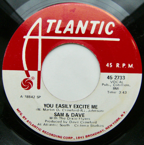 Sam & Dave : Knock It Out The Park (7", Single, Promo)