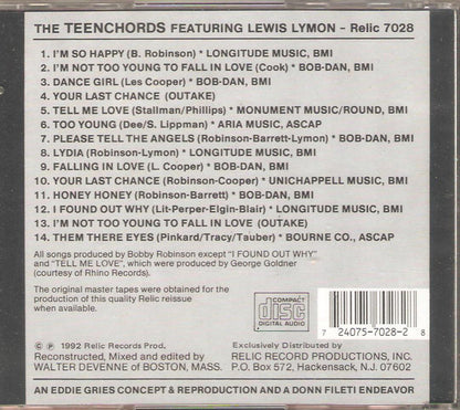 Lewis Lymon And The Teenchords* : I'm So Happy (CD, Comp)