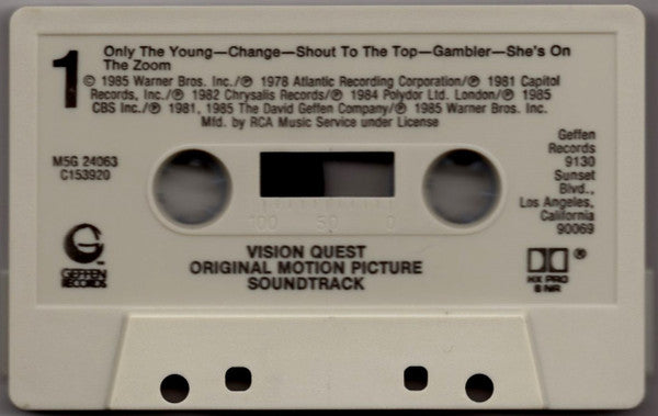 Various : Vision Quest (Original Motion Picture Soundtrack) (Cass, Album, Comp, Club, Dol)