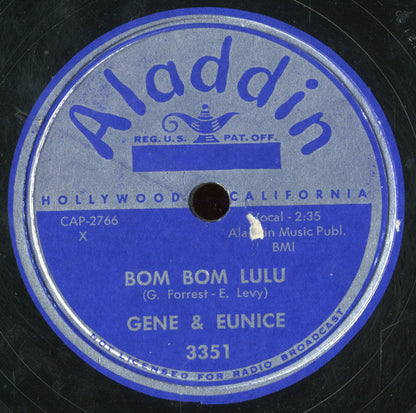 Gene And Eunice : Bom Bom Lulu / Hi Diddle Diddle (Shellac, 10")